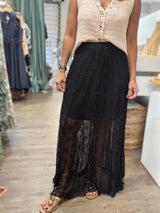 Black Lace Maxi Skirt