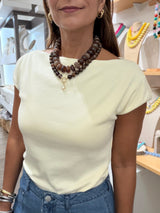 Ivory Boatneck Top