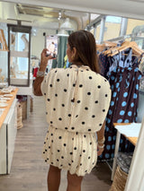 Vanilla & Black Polka Dots Dress