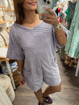 Lavender Textured Romper
