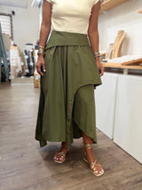 Olive Asymmetrical Skirt