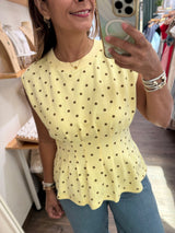 Yellow Polka Dots Top