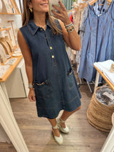Dark Denim Shift Dress
