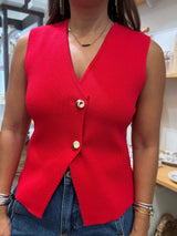 Red Vest w/Gold Buttons