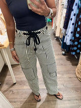 Black & White Drawstring Denim