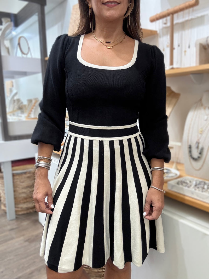 Black & White Short Dress