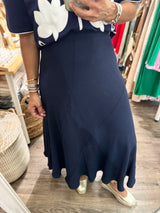 Navy Maxi Skirt