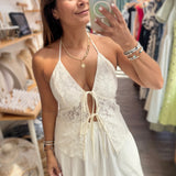 Ivory Lace Halter Top