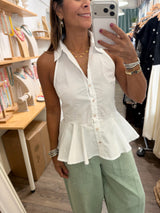 White Button Down Top
