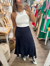 Navy Maxi Skirt