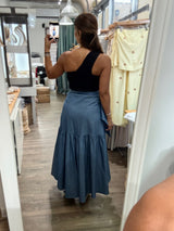Chambray Wrap Around Skirt