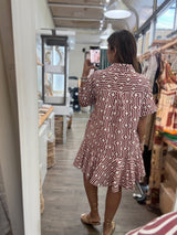 Cinnamon Drop Waist Dress