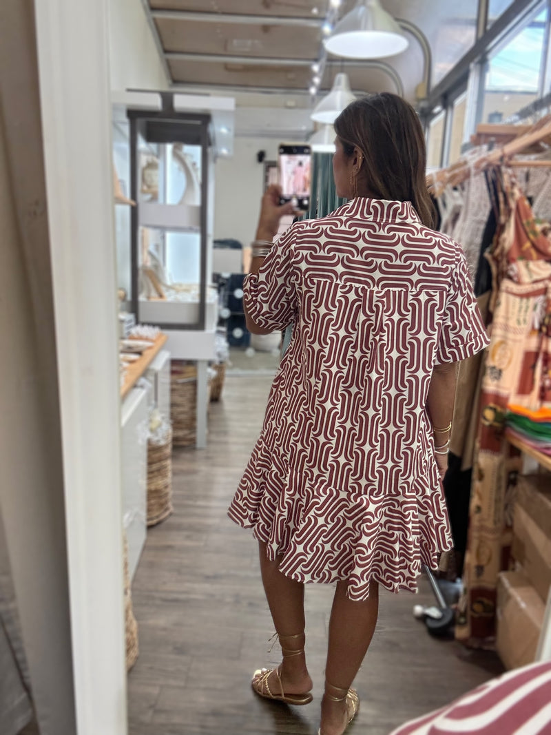 Cinnamon Drop Waist Dress