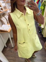 Lemon Denim Shift Dress