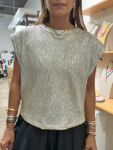 Metallic Textured Top