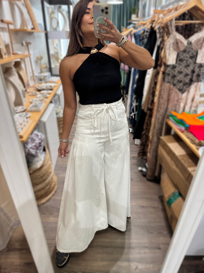 White Wide Leg Jean