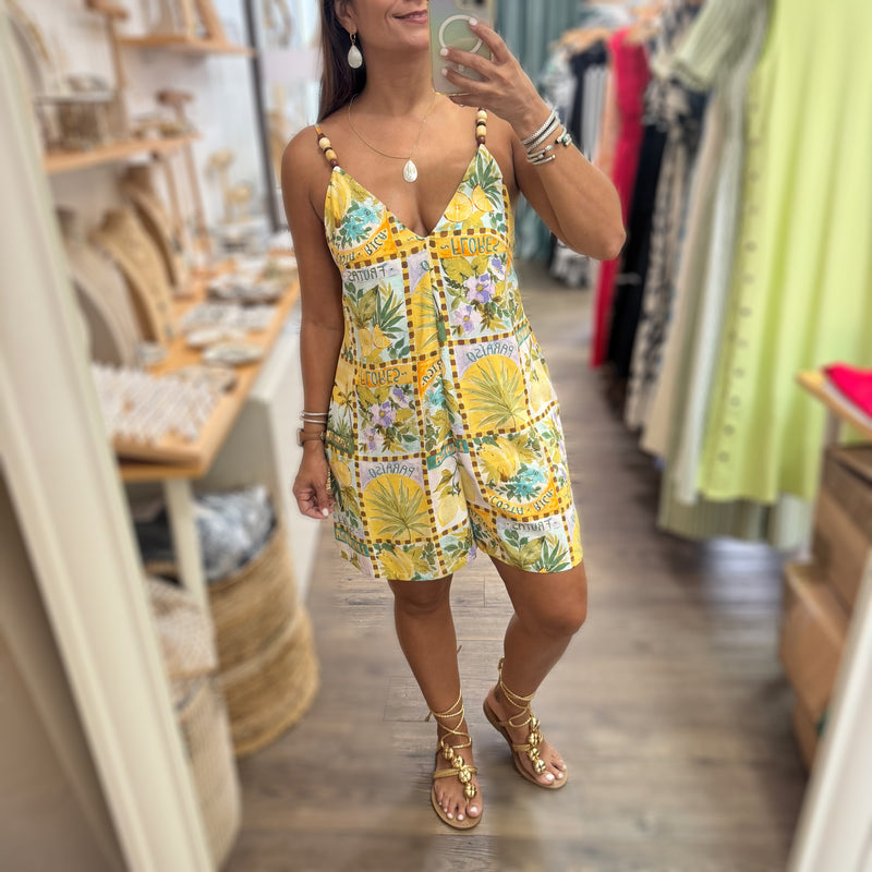Tropical Sun Print Romper