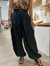 Black High Waisted Harem Pants