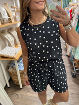Polka Dots Top & Shorts Set