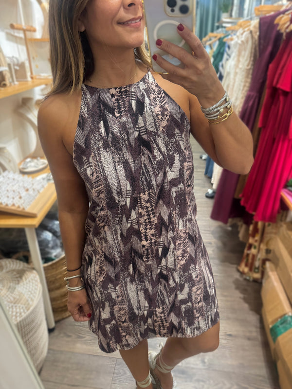 Mauve Mix Shift Dress
