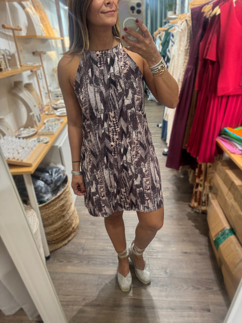 Mauve Mix Shift Dress