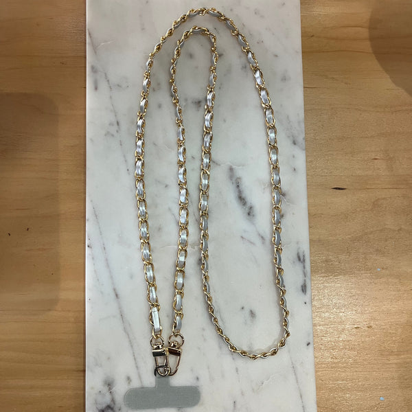 Silver & Gold Crossbody Phone Chain 3