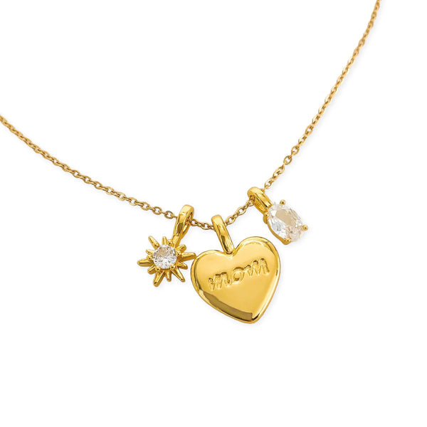 MOM Heart Gold Necklace (MOM)