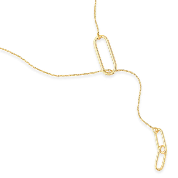 Gold Dainty Chain w/Links Necklace (NV)