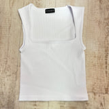Square Neck Ribbed Top