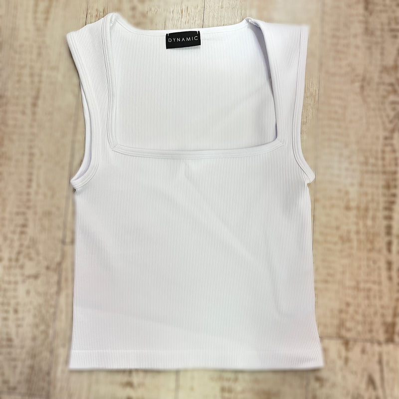 Square Neck Ribbed Top