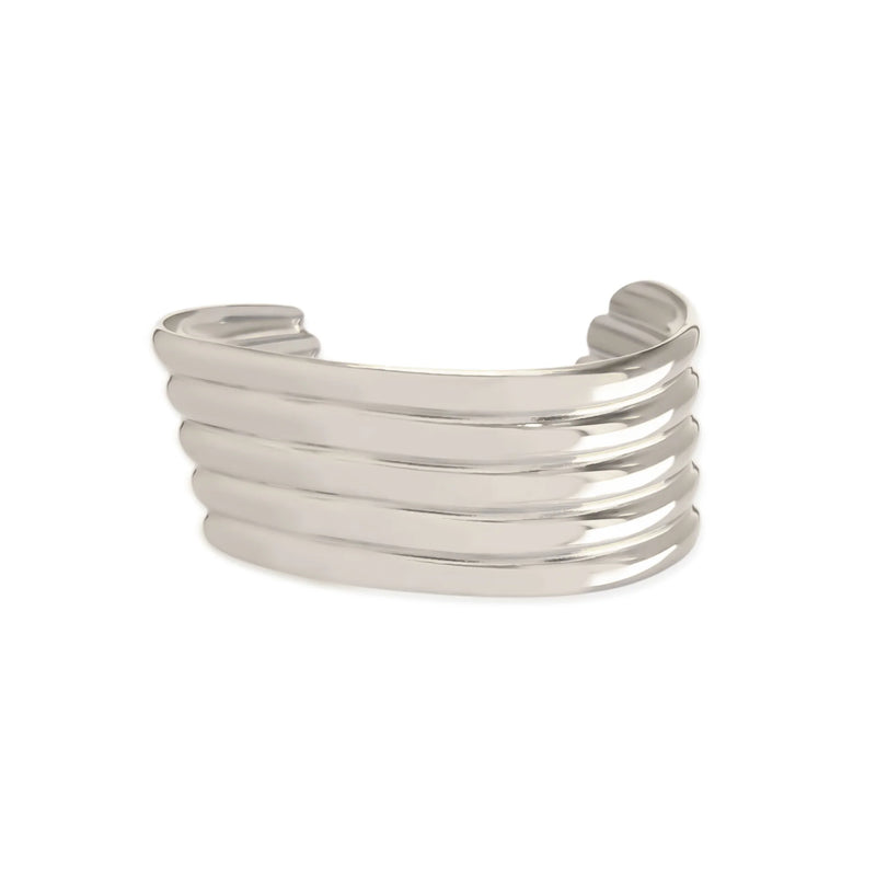 Silver Wavy Cuff Bracelet (BH)