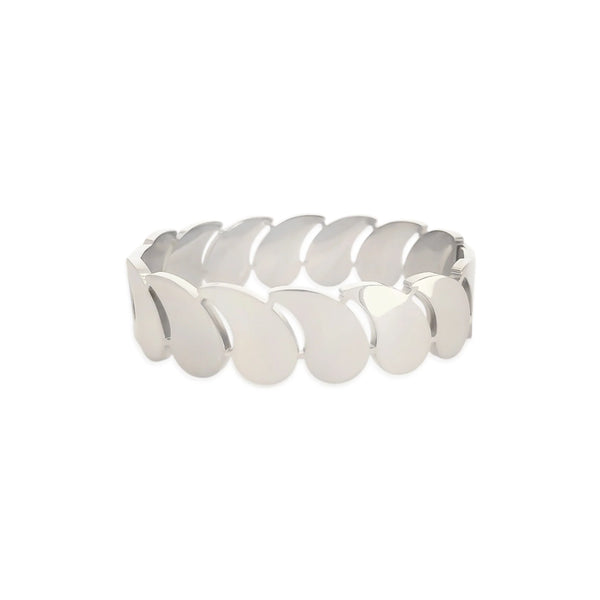 Silver Teardrop Bangle Bracelet (BJ)