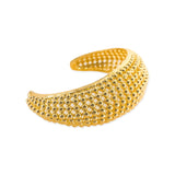 Gold Bubble Pattern Cuff Bracelet (BT)