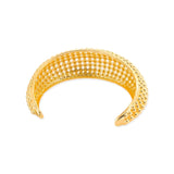 Gold Bubble Pattern Cuff Bracelet (BT)