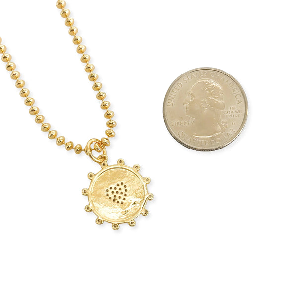 CZ Heart Medallion Necklace (CQ)
