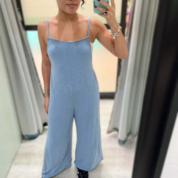 Light Blue Knit Overall