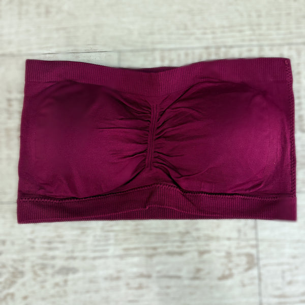 Burgundy tube top w/ padding