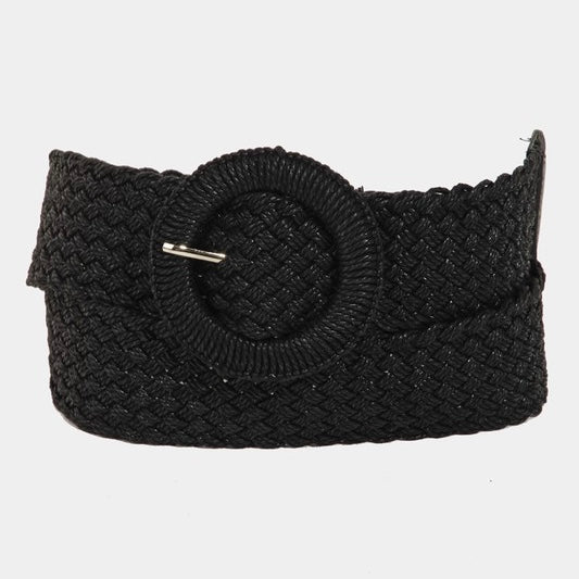 Black Braided Belt - Peplum Clothing