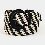 Black Mix Braided Belt - Peplum Clothing