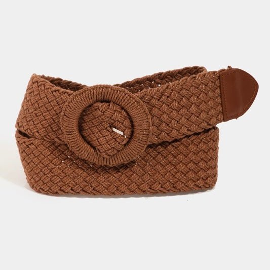 Brown Braided Belt - Peplum Clothing