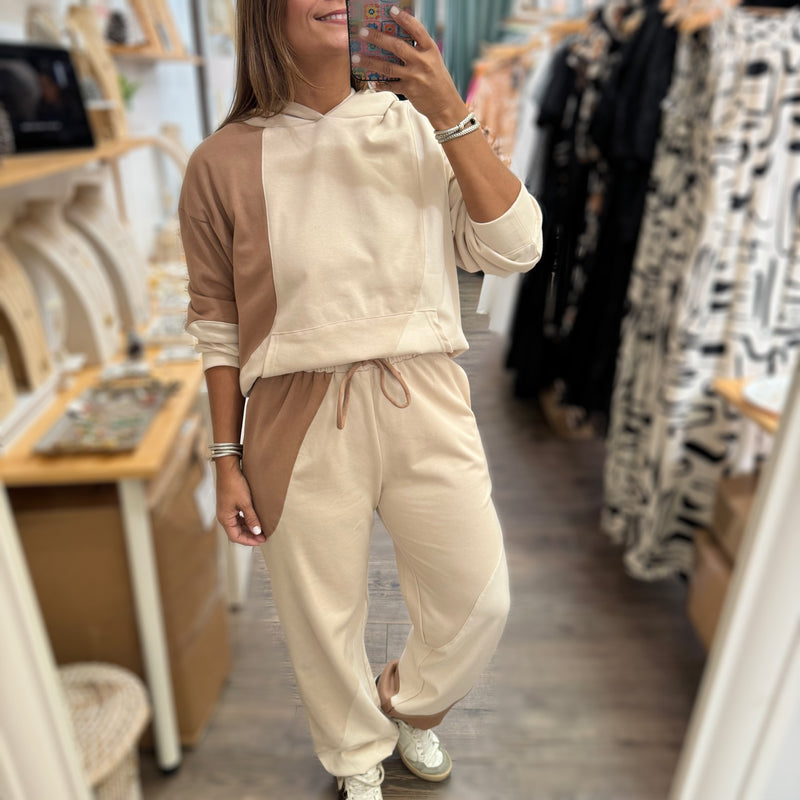 Earth Tones Top & Pant Set - Peplum Clothing