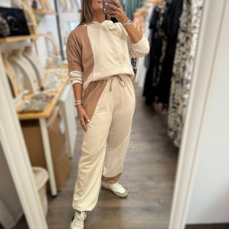 Earth Tones Top & Pant Set - Peplum Clothing