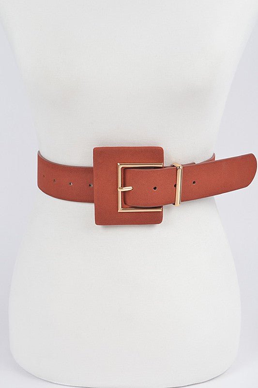 Faux Suede Belt - Peplum Clothing