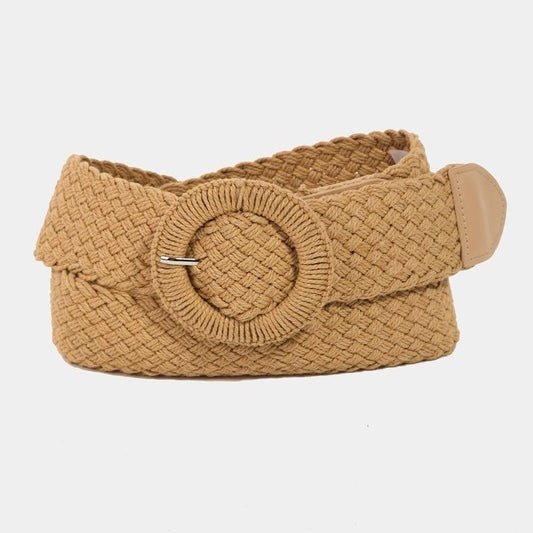 Khaki Braided Belt - Peplum Clothing