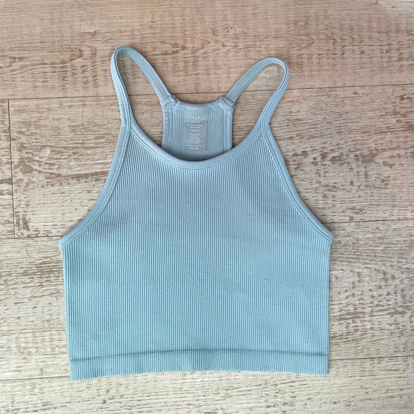 Light Blue Racer Back Top - Peplum Clothing