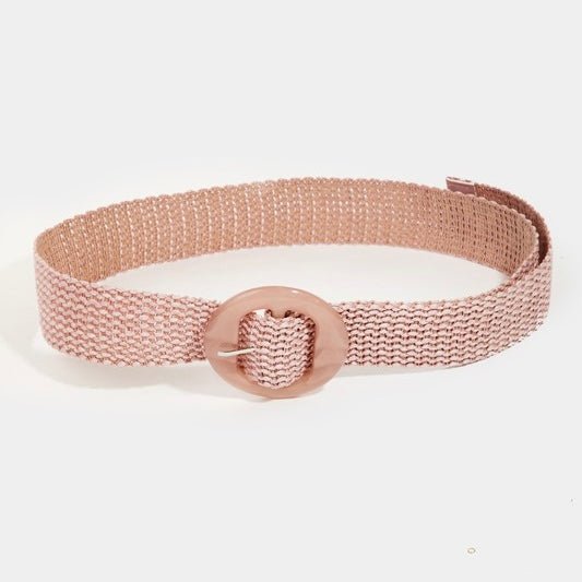 Light Pink Braided Belt - Peplum Clothing