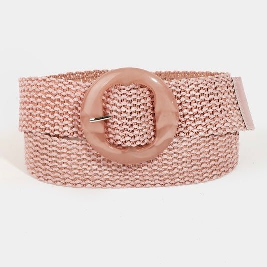 Light Pink Braided Belt - Peplum Clothing