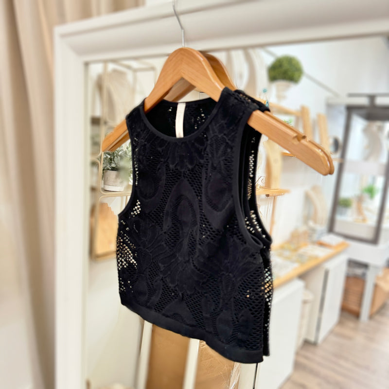 Mesh Tank Top - Peplum Clothing