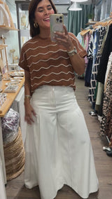 Caramel Knitted Top