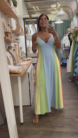 Multi Stripes Maxi Dress